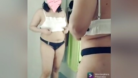 Naked - Trying On Tops. Thick Girl. Model Rebecca