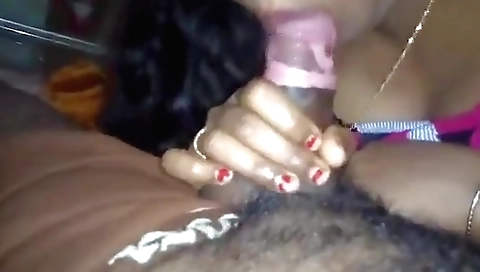 Today Exclusive- Sexy Desi Boudi Sucking Hubby Dick