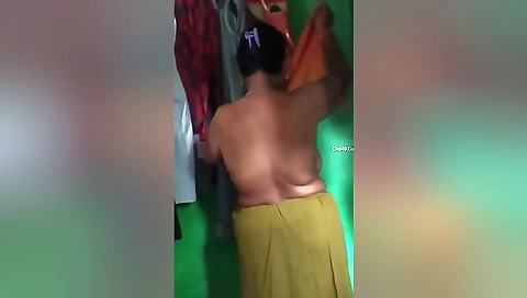 Today Exclusive- Desi Boudi Wearing Cloths After Bathing 3