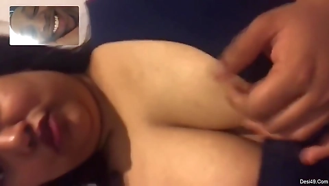 Today Exclusive- Horny Nri Girl Showing Her Big Boobs On Video Call