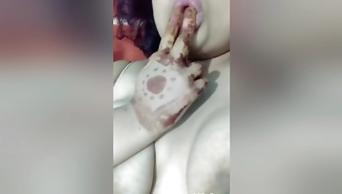 Today Exclusive- Horny Desi Girl Showing Her Boobs And Fingerring 1