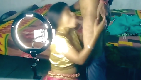 Indian Desi Pornstar Couple Recording Their Homemade Video For