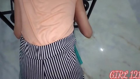 Indian Stepsister Stuck Under Table Hindi Audio