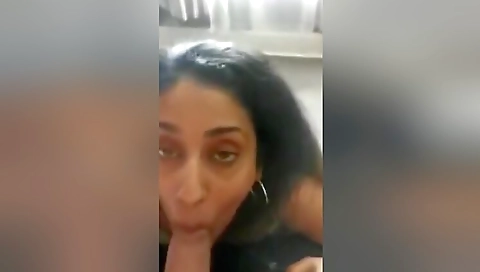 Busty Slut Giving Blowjob