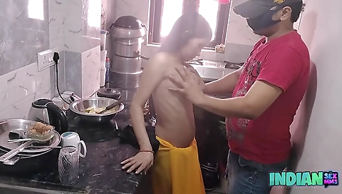 Hot Desi Bhabhi Kitchen Sex With Husband