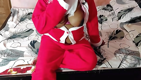 Step Brother Gets His Christmas Wish From Her Step Sister ! Merry Xmas Santa Claus Sex 11 Min