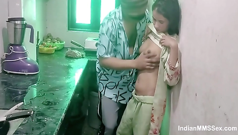 Khan Baba - Indian Maid Hot Fucking In Kitchen While Cleaning Blowjob To Hot Sex 11 Min