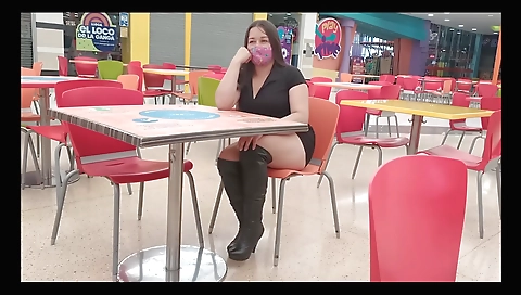 Big Pussy - Desi Bhabhi Exhibitionist Slut Wife Shows Pussy In Mall Is Addicted To Swinger And Cuckold!